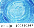 fluid blue watercolor background with spiral circular lines drawn 100850867
