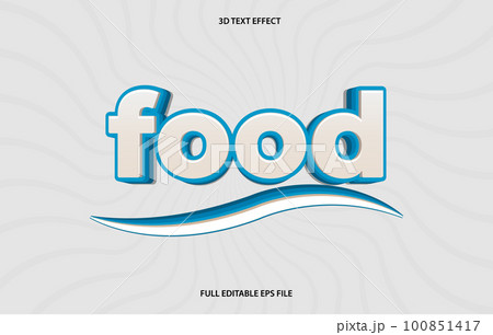 Organic food 3d text effect editable Organic food 3d text effect editable 100851417