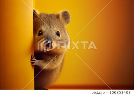 The happiest animal quokka is smiling and greeting The happiest animal quokka is smiling and greeting 100853403