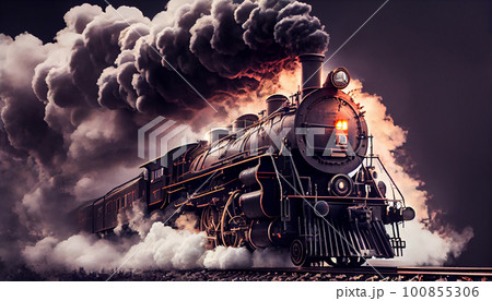 historic Steam train locomotive historic Steam train locomotive 100855306