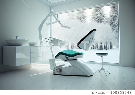 Interior of room with medical equipment in dental clinic Interior of room with medical equipment in dental clinic 100855548