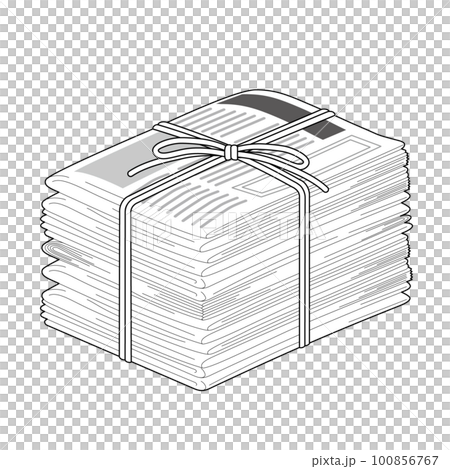 資源ごみ用の古新聞の束 資源ごみ用の古新聞の束 100856767