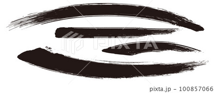 アナログタッチ素材:筆の質感 墨 インク 筆模様 波模様筆の筆跡素材。ブラシストローク アナログタッチ素材:筆の質感 墨 インク 筆模様 波模様筆の筆跡素材。ブラシストローク 100857066