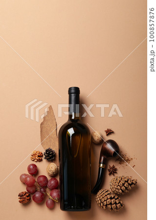 The concept of a delicious alcoholic drink - wine The concept of a delicious alcoholic drink - wine 100857876