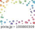 カラフルな水玉模様のフレーム 100860309