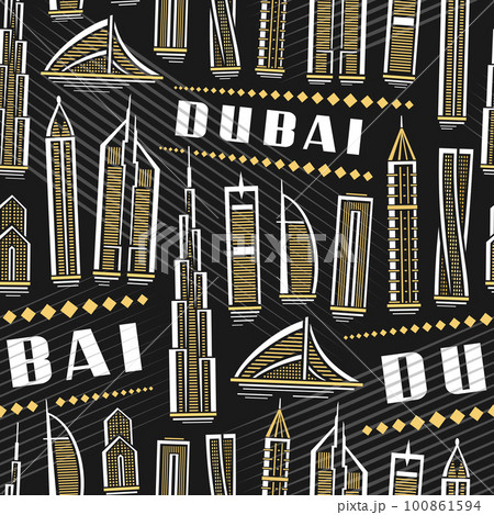Vector Dubai Seamless Pattern Vector Dubai Seamless Pattern 100861594