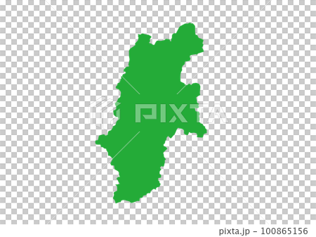 都道府県地図 長野県 都道府県地図 長野県 100865156