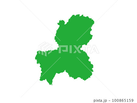 都道府県地図　岐阜県 100865159