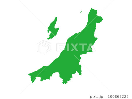 都道府県地図　新潟県 100865223