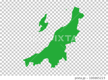 都道府県地図　新潟県 100865223