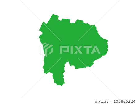 都道府県地図　山梨県 100865224