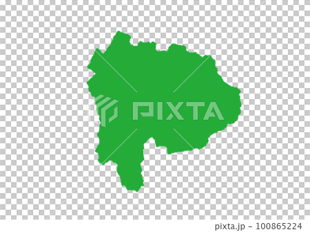 都道府県地図　山梨県 100865224