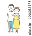 妊娠中の妻と夫 100868573