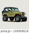 黄緑の四輪駆動車 100868618