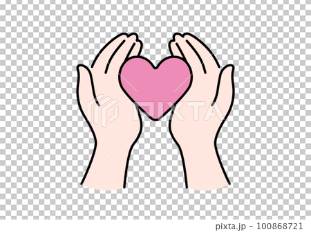 Palm and heart icon vector illustration caring sincerity kindness kindness 100868721