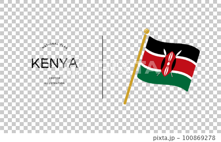 kenya flag icon vector illustration 100869278