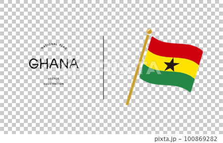 ガーナの国旗アイコン ベクターイラスト ガーナの国旗アイコン ベクターイラスト 100869282