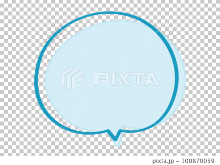 Illustration of a simple and fashionable hand-drawn speech bubble 100870059