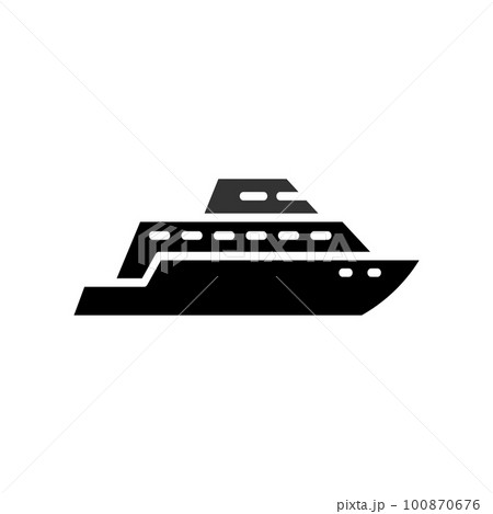Illustration Vector Graphic of Yacht Icon Illustration Vector Graphic of Yacht Icon 100870676