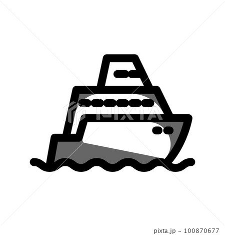 Illustration Vector Graphic of Yacht Icon Illustration Vector Graphic of Yacht Icon 100870677