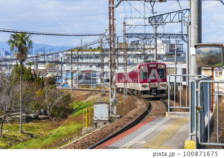 近畿日本鉄道(近鉄)信貴線 服部川駅 近鉄1430系 近畿日本鉄道(近鉄)信貴線 服部川駅 近鉄1430系 100871675