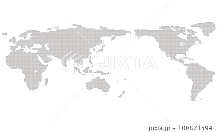 黒色の世界地図ドット 16:9 黒色の世界地図ドット 16:9 100871694