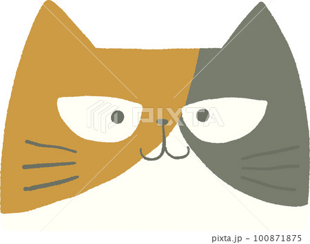 猫のかわいい顔イラスト 猫のかわいい顔イラスト 100871875