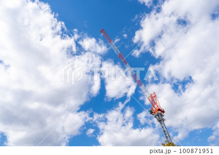タワークレーン 青空 タワークレーン 青空 100871951