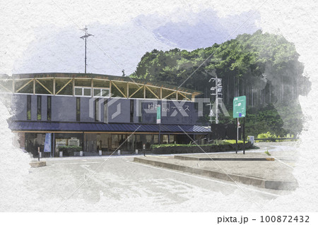 水彩画風 紀勢自動車道 紀北PA 始神テラス 三重県北牟婁郡紀北町 水彩画風 紀勢自動車道 紀北PA 始神テラス 三重県北牟婁郡紀北町 100872432