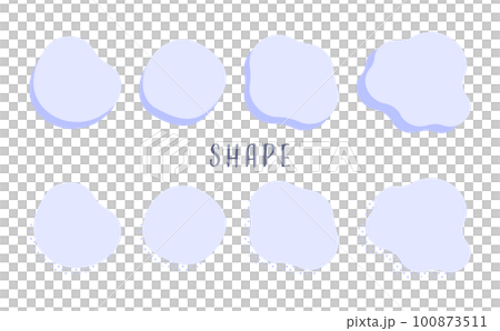 Dull color fluid shape 8 set material blue 100873511