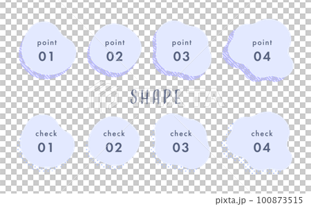 Dull color fluid shape material 8 set number blue 100873515