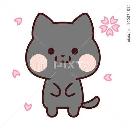 イラスト原画　見上げる表情がとても可愛らしい「猫の関心事」 立ち上がる かわいい猫イラスト無料 フリー88756 | 素材Good
