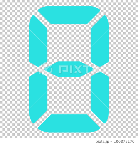 賽博朋克數字8 松石藍-插圖素材 [100875170] - PIXTA圖庫