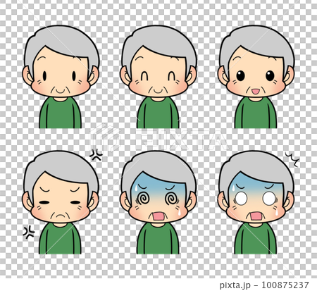 Grandfather with various expressions 01 100875237