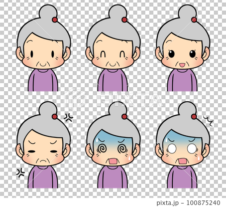 Granny with various expressions 01 Granny with various expressions 01 100875240
