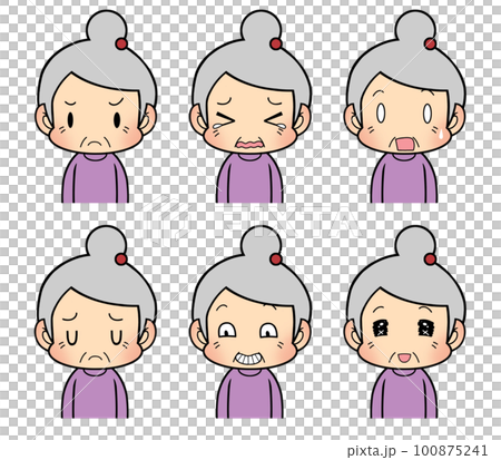 Granny with various expressions 02 100875241