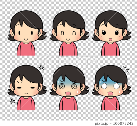 Women with various expressions 01 Women with various expressions 01 100875242
