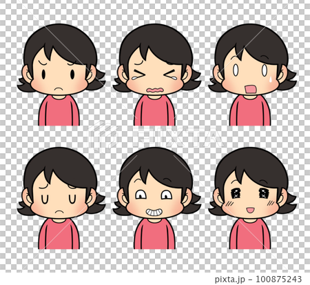 Women with various expressions 02 100875243