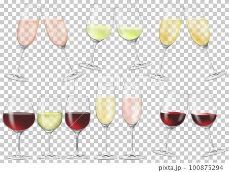 グラスワイン グラスシャンパン 赤ワイン 白ワイン シャンパン ロゼシャンパン 乾杯 100875294