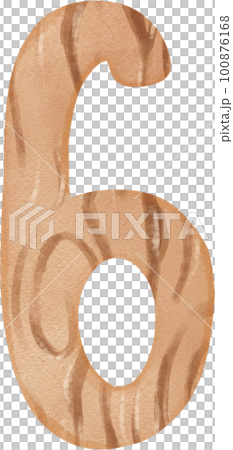 cute kid number 6, six digit watercolour wood texture hand drawing cute kid number 6, six digit watercolour wood texture hand drawing 100876168