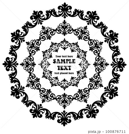 エレガントな円型フレームセット 100876711