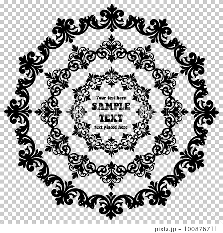 エレガントな円型フレームセット 100876711