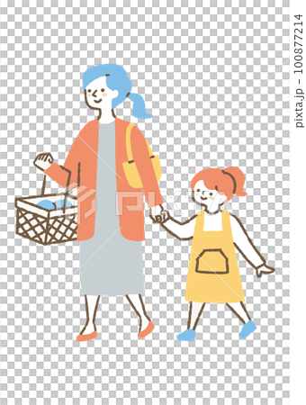 親子超市購物_色 親子超市購物_色 100877214