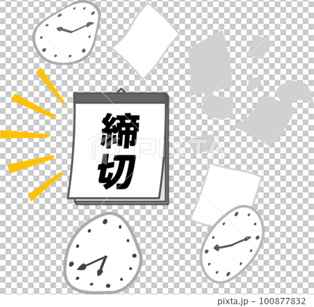 Tear-off calendar with deadline written on it 100877832