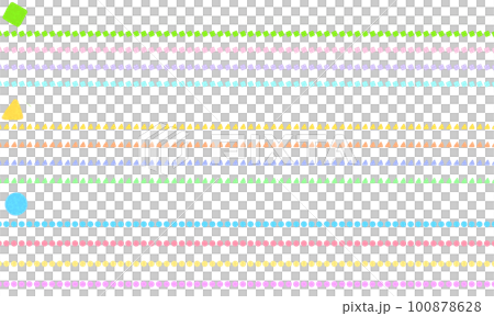 Set of lines created with colorful rounded triangle squares 100878628