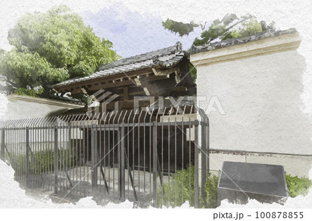 水彩画風 松阪 三井家発祥地 三重県松阪市 水彩画風 松阪 三井家発祥地 三重県松阪市 100878855