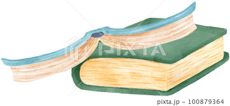 pile of cute watercolour sweet pastel modern closed book cartoon illustration pile of cute watercolour sweet pastel modern closed book cartoon illustration 100879364