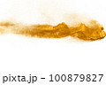 Brown sand explosion isolated on white background. Abstract sand cloud backdrop. 100879827