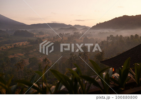 Morning Sunrise in Sidemen, Bali. 100880800