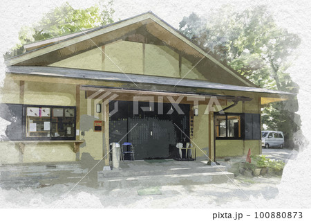 水彩画風 松阪 松阪神社 社務所 三重県松阪市 水彩画風 松阪 松阪神社 社務所 三重県松阪市 100880873